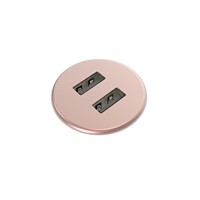 Axessline Micro - 2 USB-A laddare 10W, pink quartz